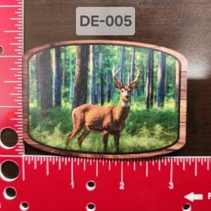 UV Printed Leatherette Deer in the woods Patch DE-005