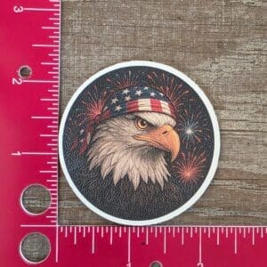 UV Printed Leatherette Patch  American Eagle Patch USA-012