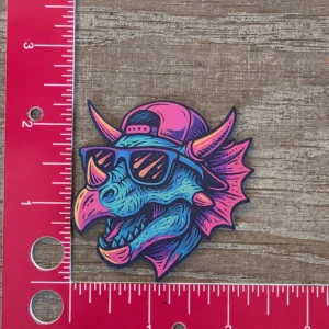 UV Printed Leatherette Retro Dinosaur DIN-002