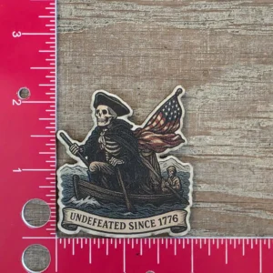 UV Printed Leatherette  Washington Undefeated 1776 USA-012