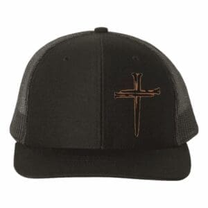 BLACK OFFSET CROSS HAT