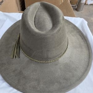 Vegan Suede Wide Brim Western Hat