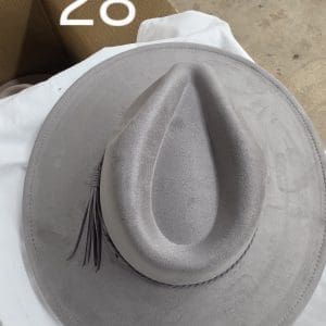Vegan Suede Wide Brim Western Hat