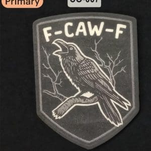 F-Caw-F Raven Morale Patch – UV Printed Leatherette