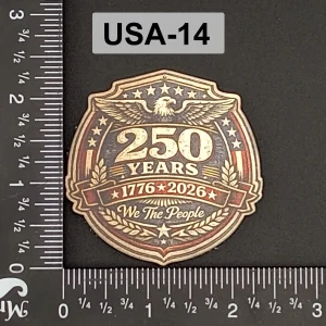 USA-14 USA 250 Years – 1776–2026 UV Printed Patch | “We The People” Patriotic Adhesive Patch