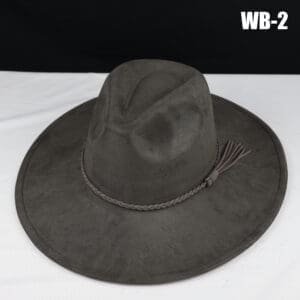 Vegan Suede Wide Brim Western Hat