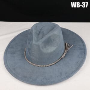 Vegan Suede Wide Brim Western Hat